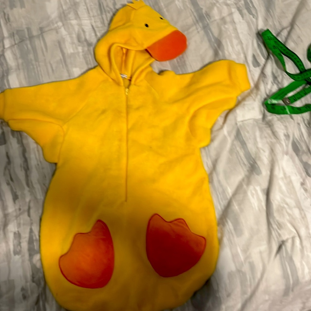 One size baby onesie style fleece duck costume